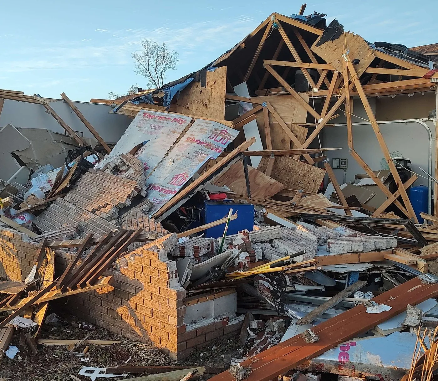 Storm-damaged home illustrating losses we document for Alamogordo claims