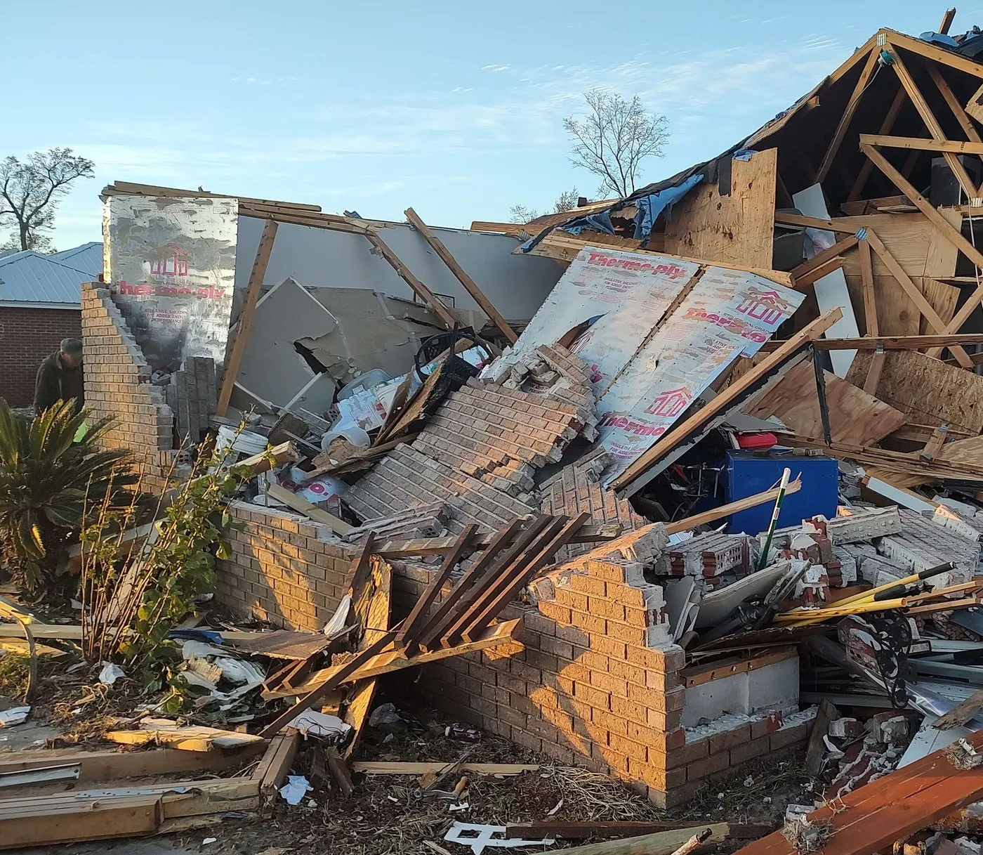 Storm-damaged home illustrating losses we document for Albany claims