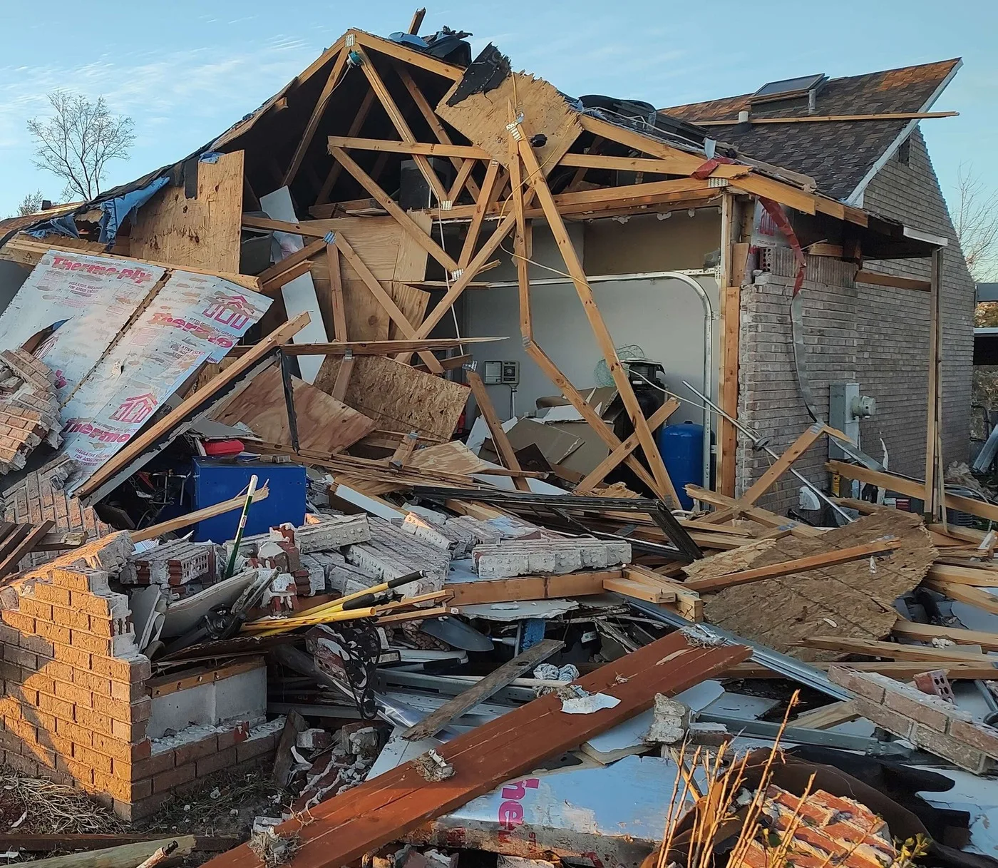 Storm-damaged home illustrating losses we document for Alpharetta claims