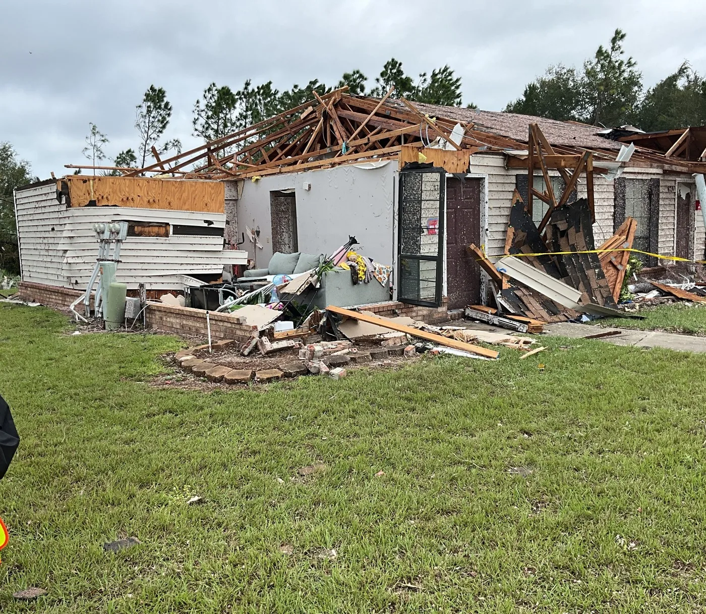 Storm-damaged home illustrating losses we document for Cary claims