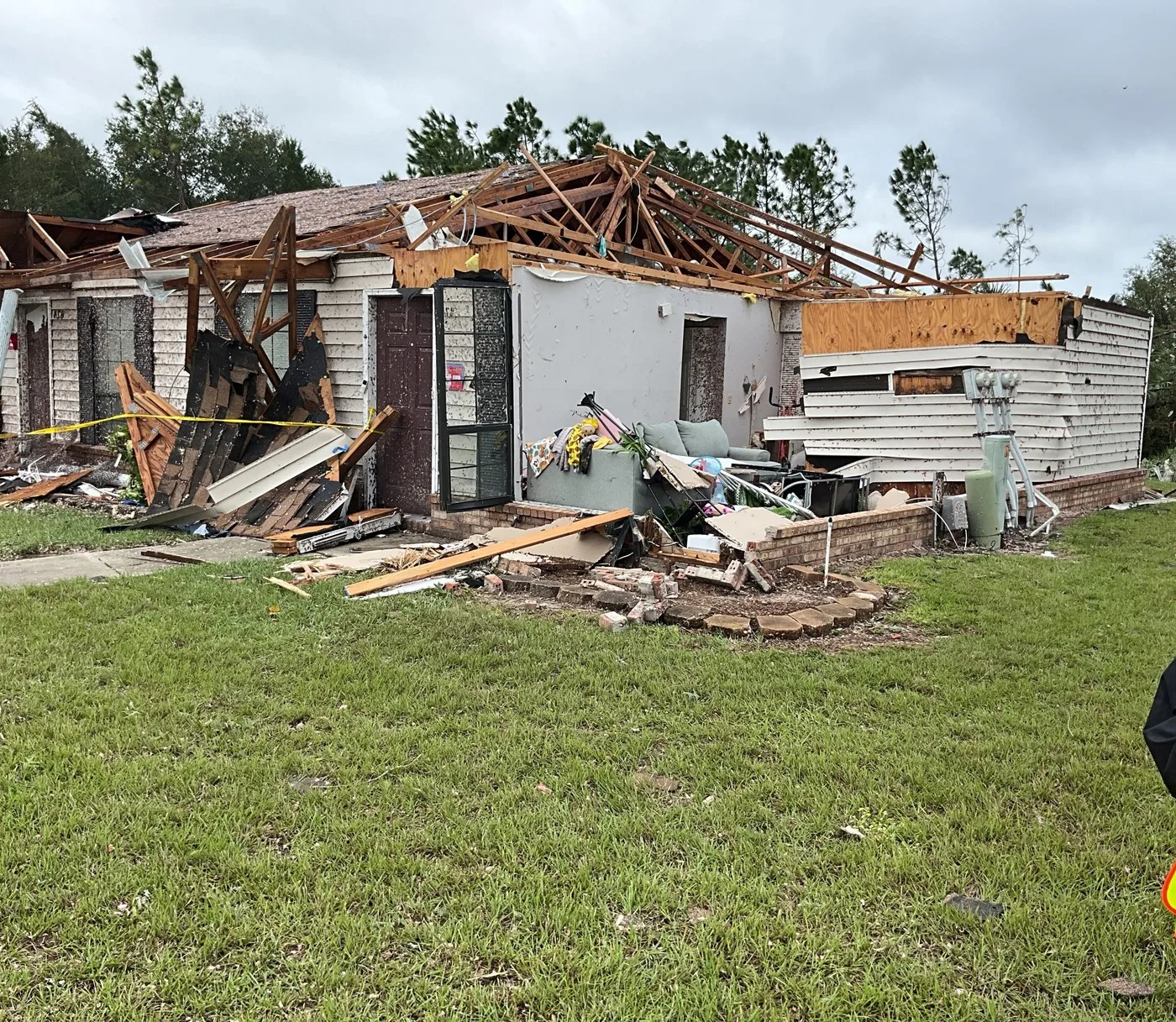 Storm-damaged home illustrating losses we document for Clovis claims