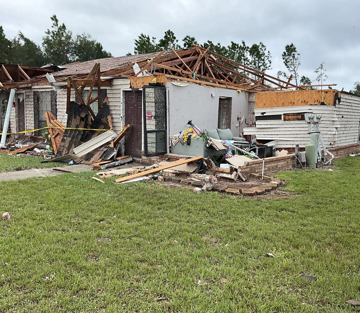 Storm-damaged home illustrating losses we document for Columbia claims