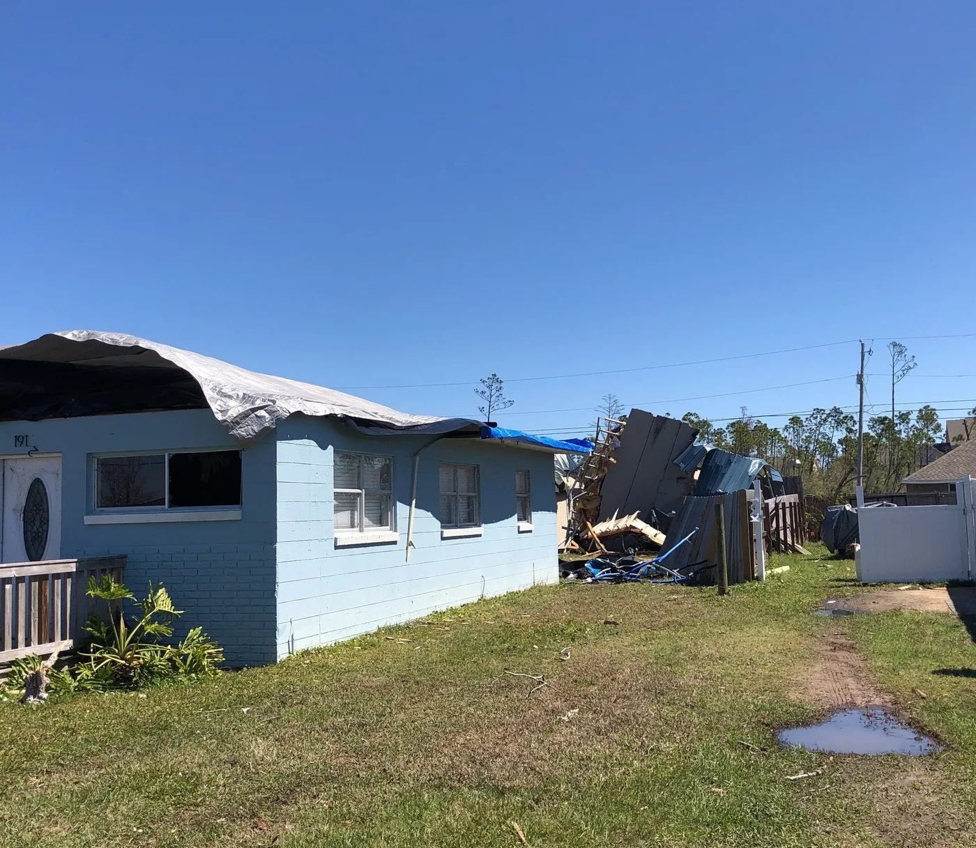 Storm-damaged property illustrating losses we document for Daytona Beach claims