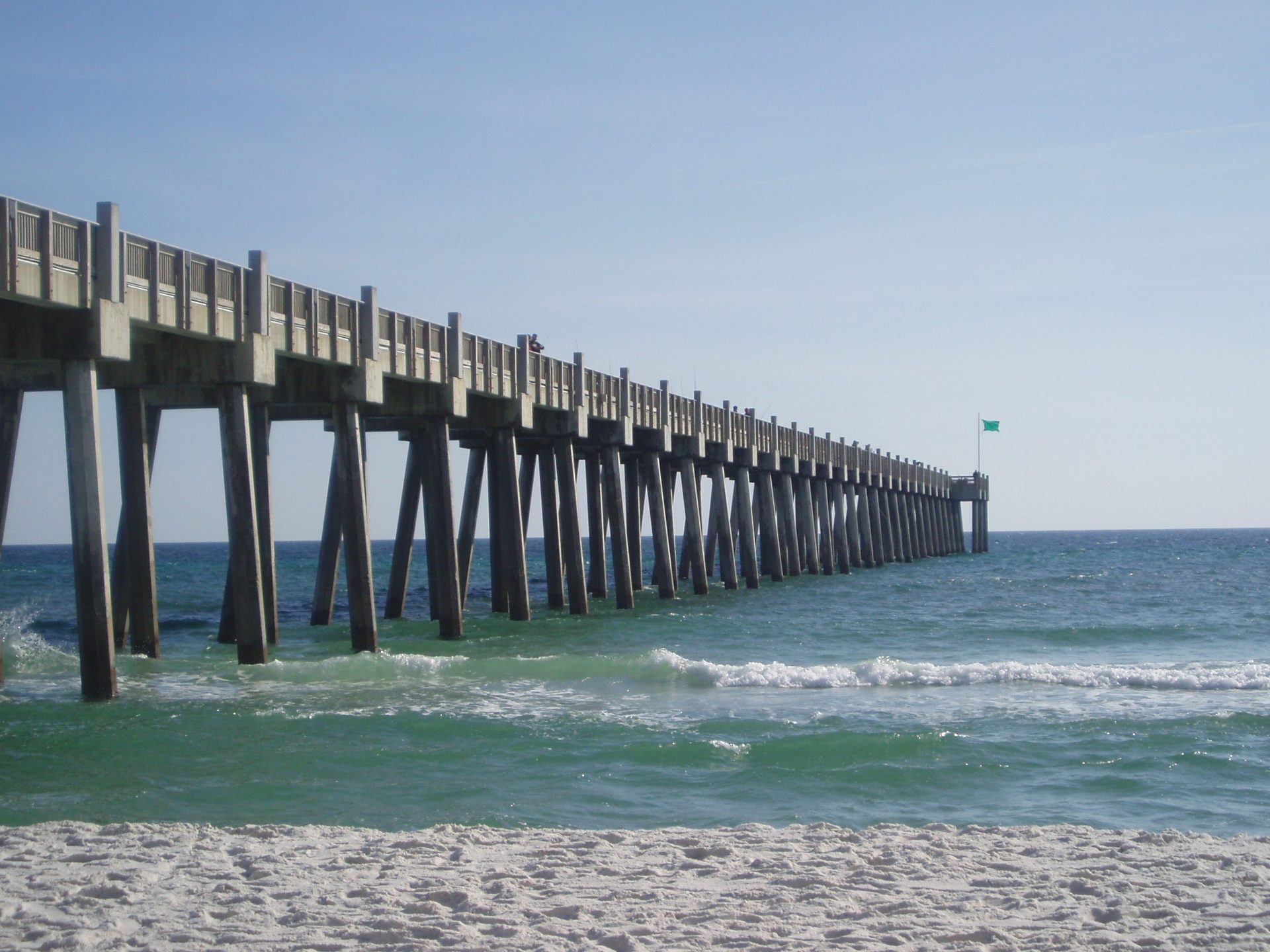 Gulf Pier and turquoise water at Pensacola Beach, Escambia County