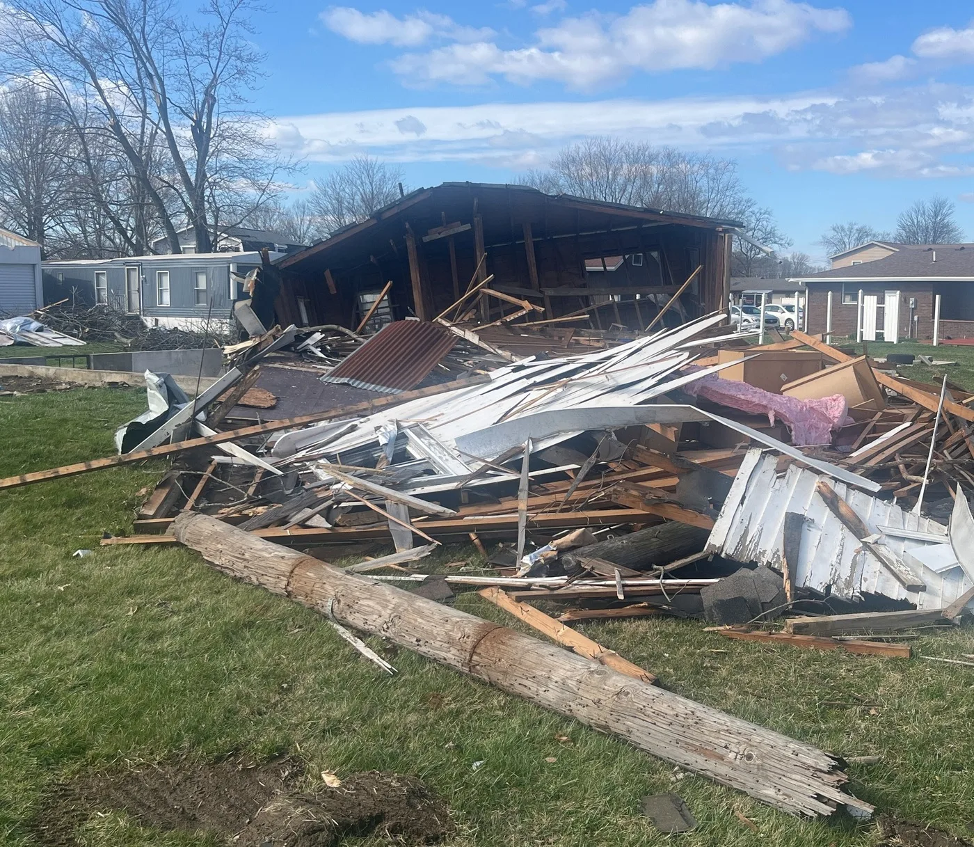 Storm-damaged home illustrating losses we document for Gaithersburg claims