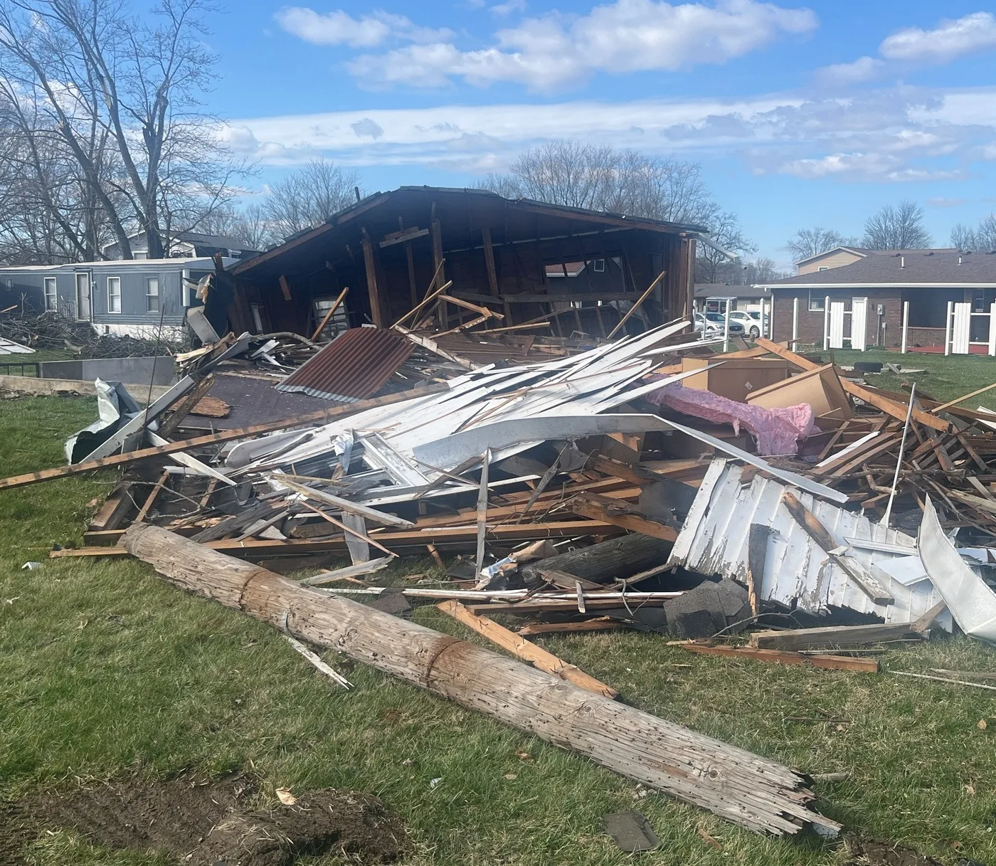 Storm-damaged property illustrating losses we document for Galveston claims