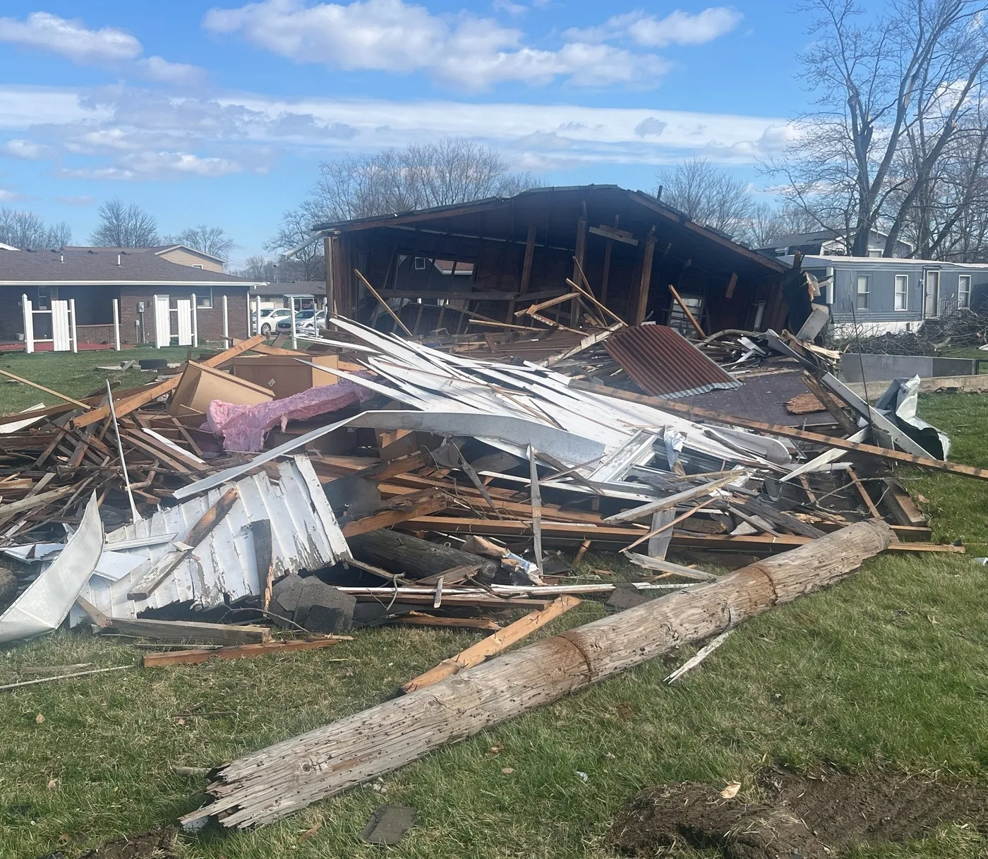 Storm-damaged home illustrating losses we document for Gastonia claims
