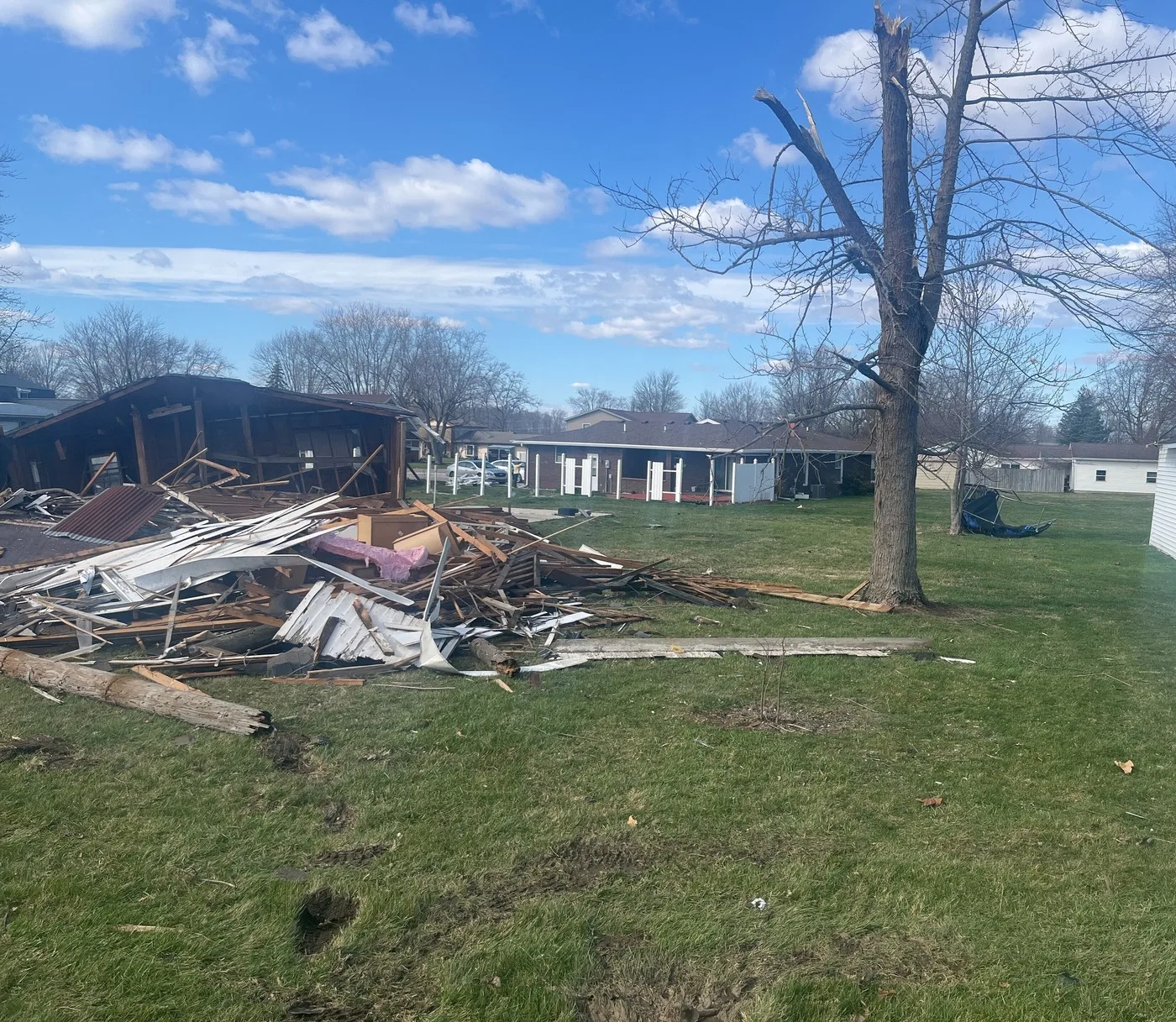 Storm-damaged home illustrating losses we document for High Point claims