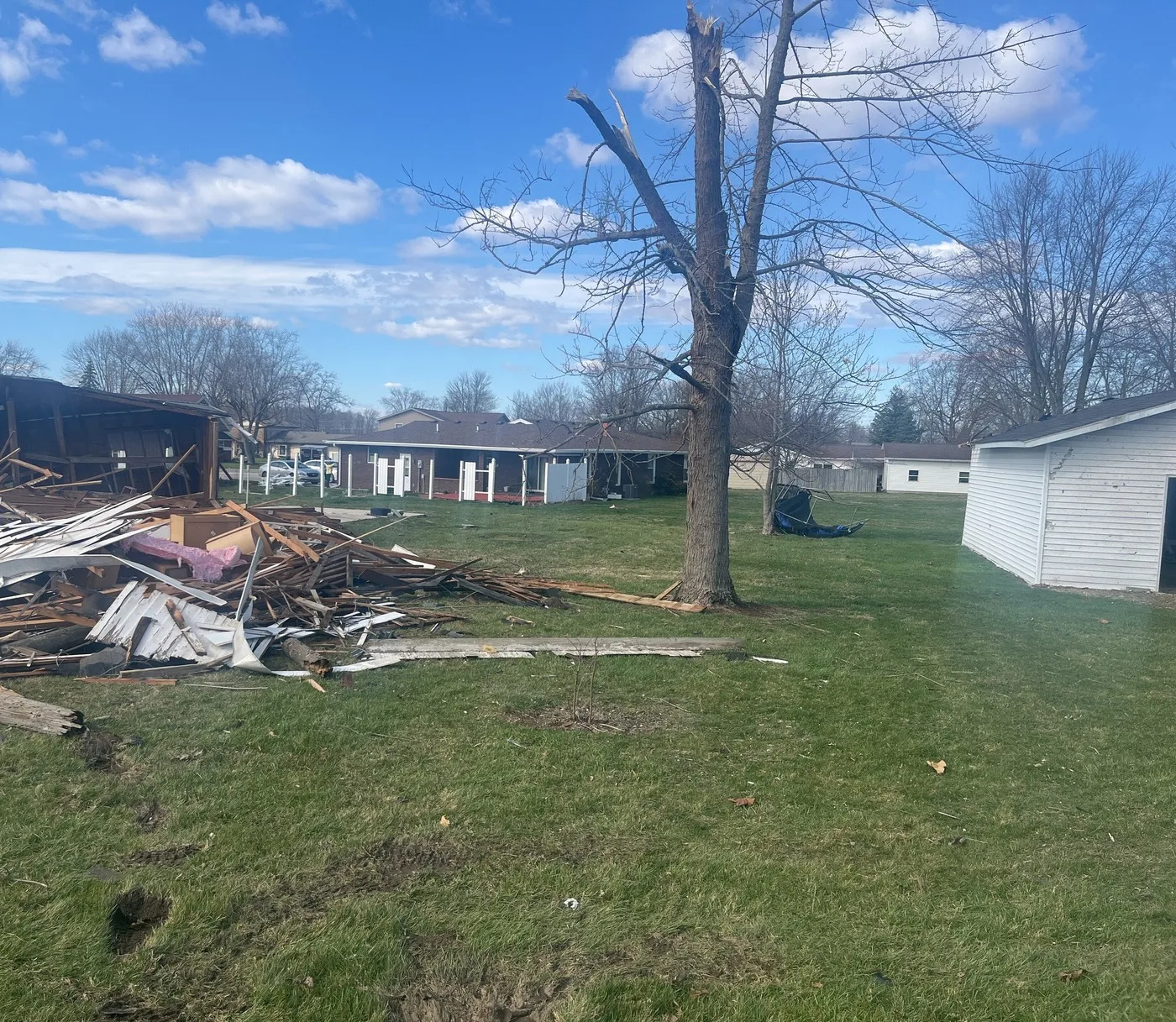 Storm-damaged home illustrating losses we document for Hillsboro claims