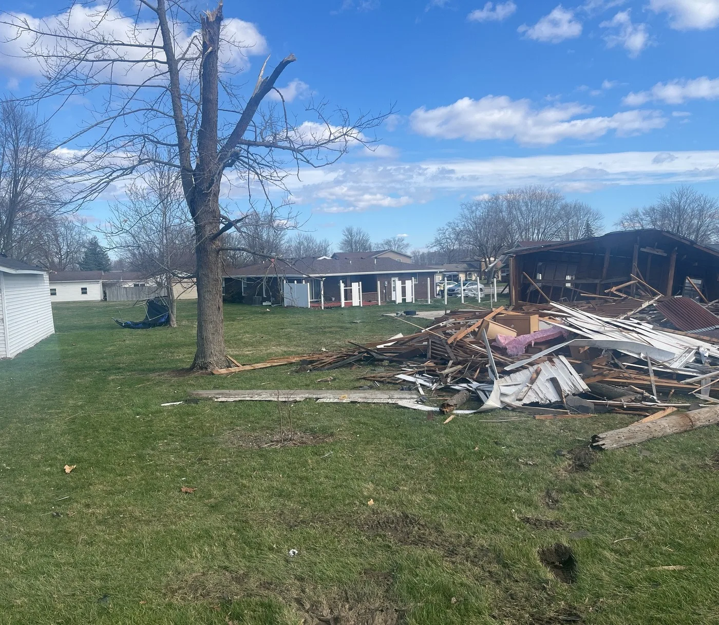 Storm-damaged home illustrating losses we document for Jacksonville claims
