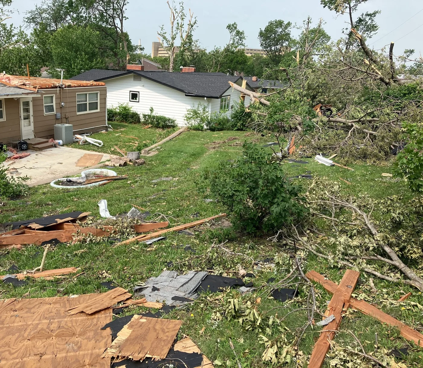 Storm-damaged home illustrating losses we document for Kent claims