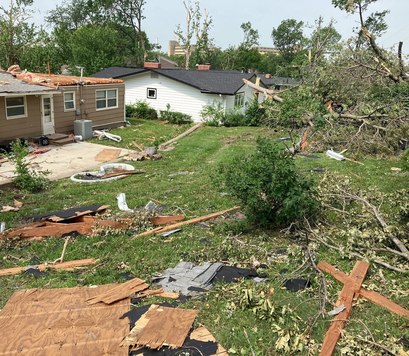 Storm-damaged home illustrating losses we document for Kirkland claims