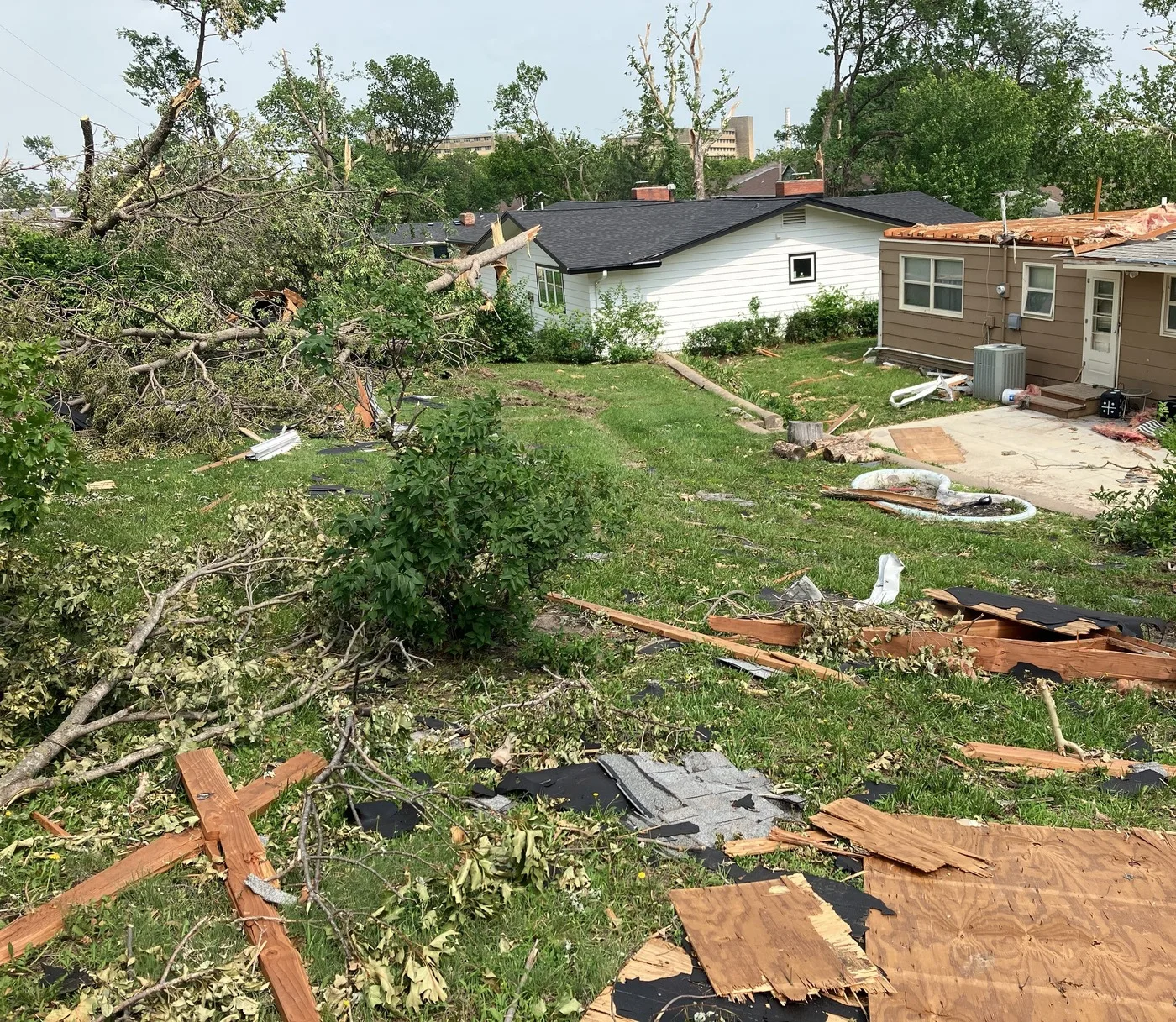 Storm-damaged home illustrating losses we document for Klamath Falls claims