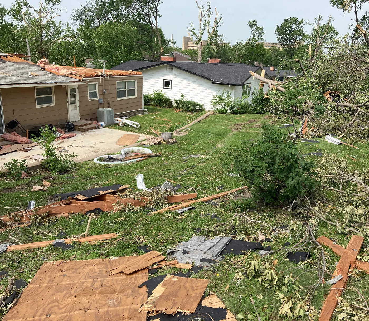 Storm-damaged home illustrating losses we document for Lafayette claims