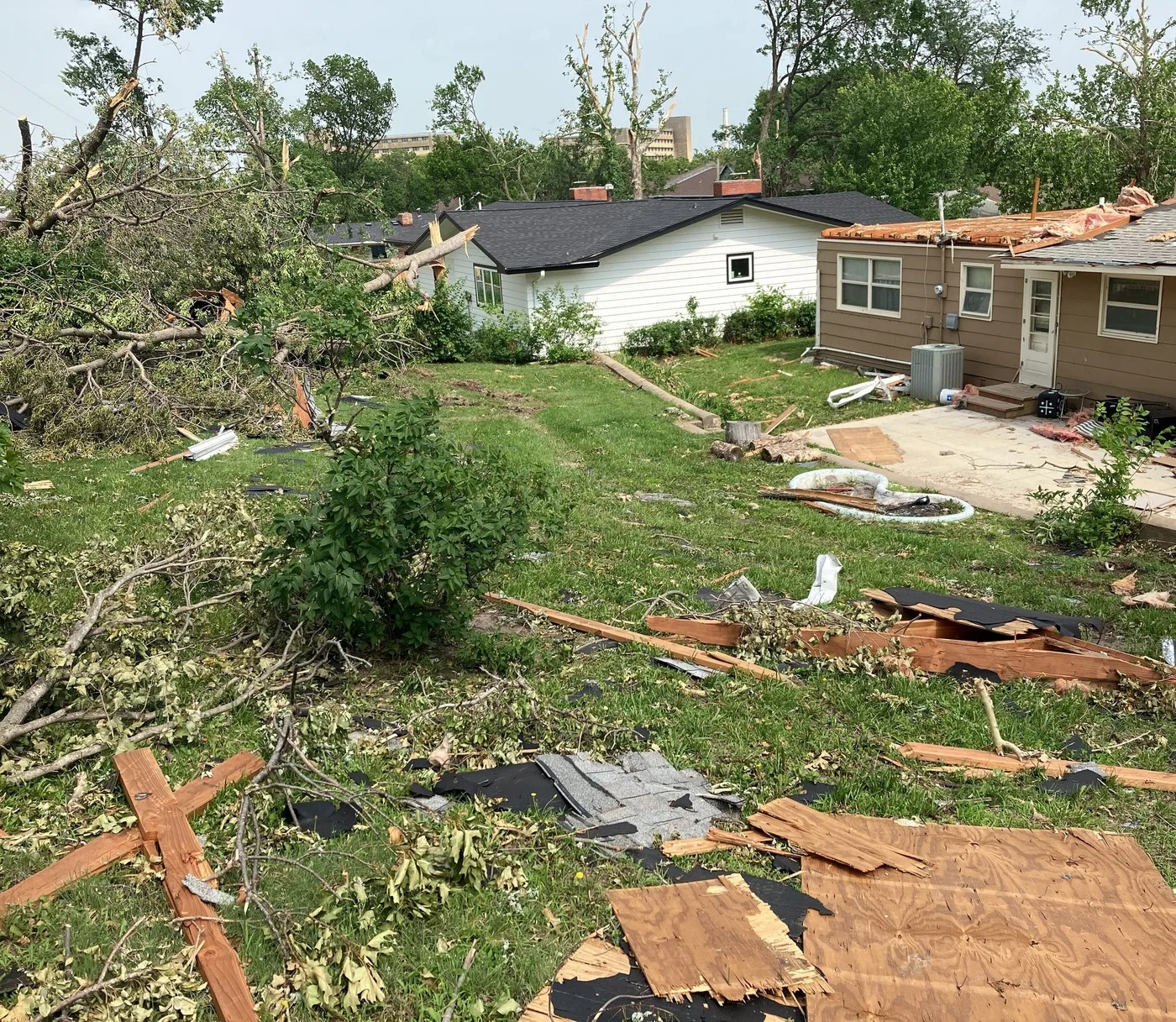 Storm-damaged property illustrating losses we document for Lakeland claims