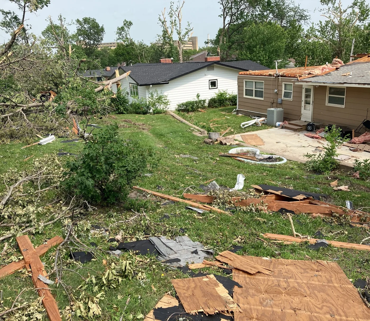 Storm-damaged property illustrating losses we document for Lakewood claims
