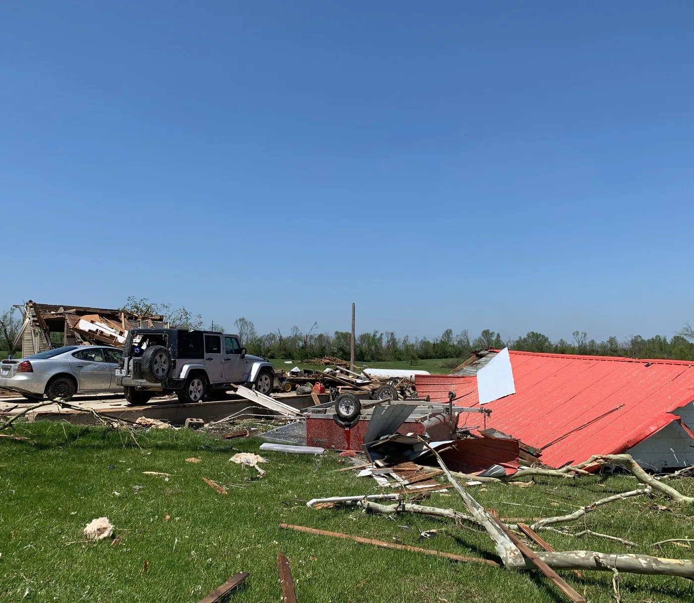 Storm-damaged home illustrating losses we document for Los Lunas claims