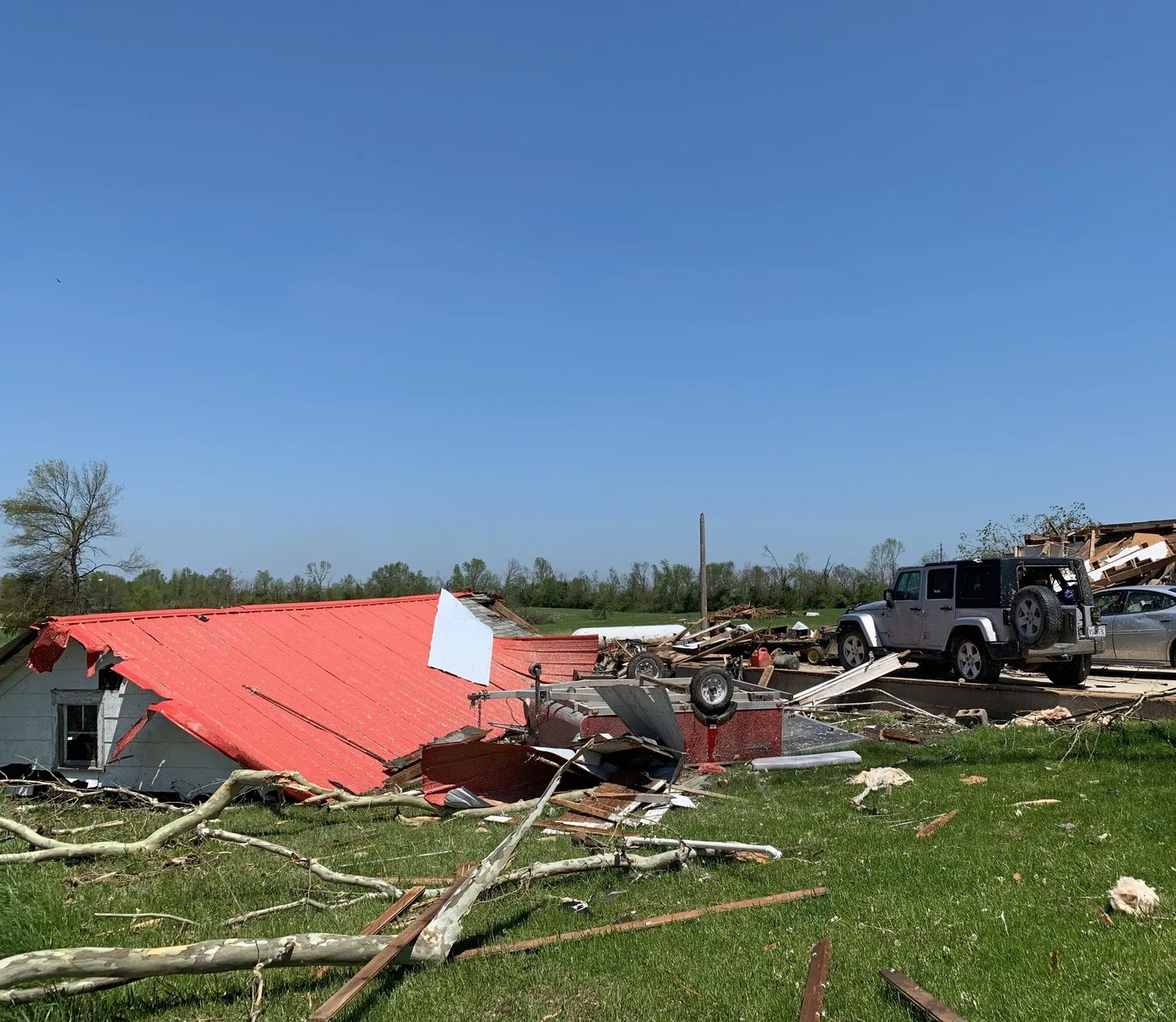Storm-damaged home illustrating losses we document for Marietta claims