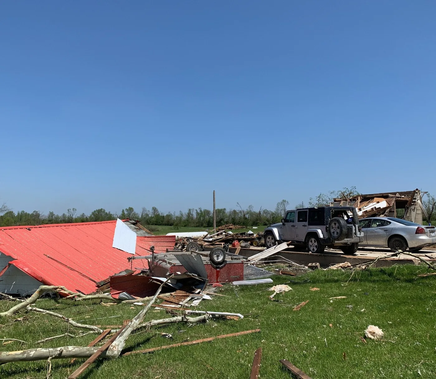 Storm-damaged property illustrating losses we document for Mesquite claims