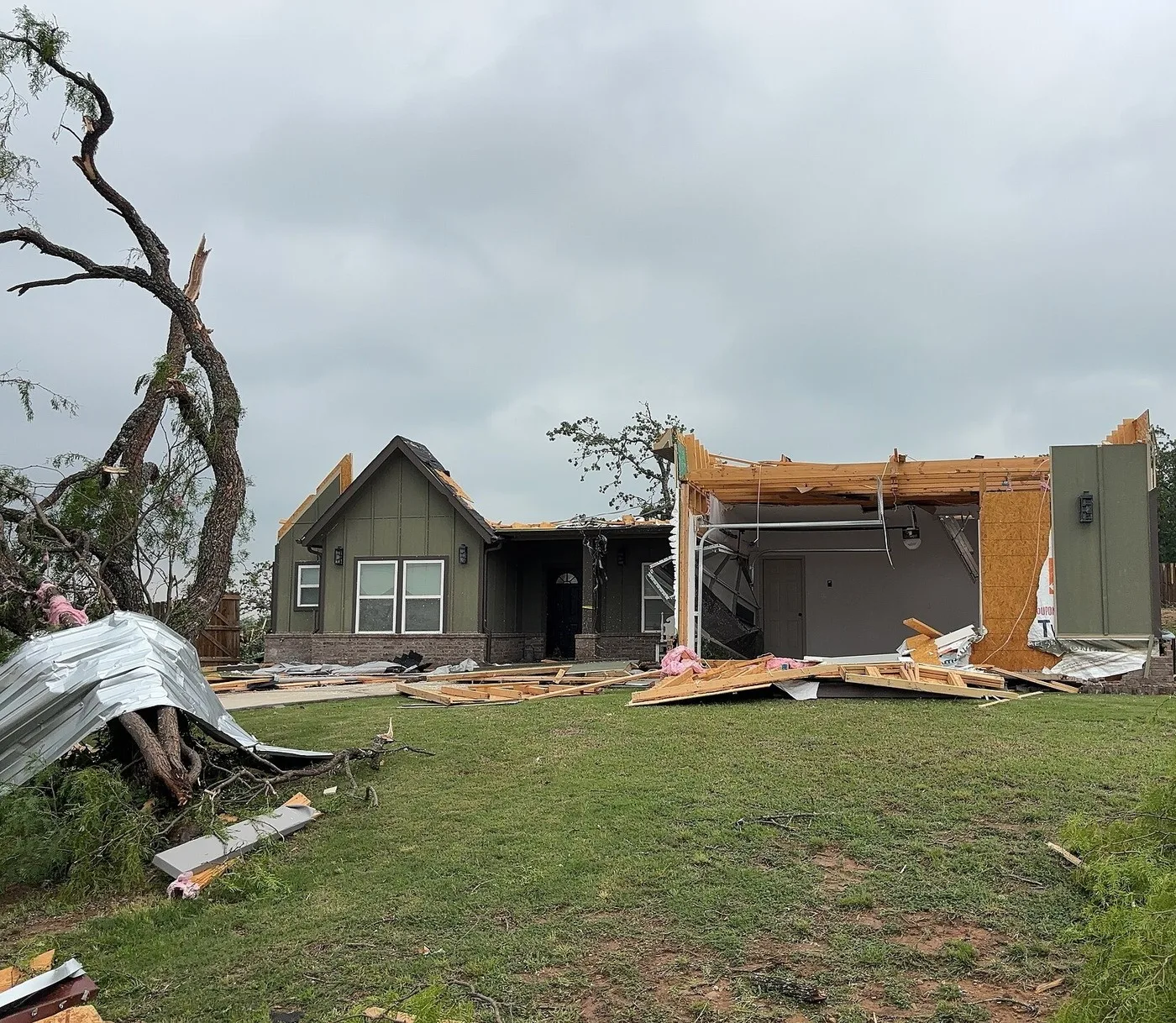 Storm-damaged property illustrating losses we document for Midland claims