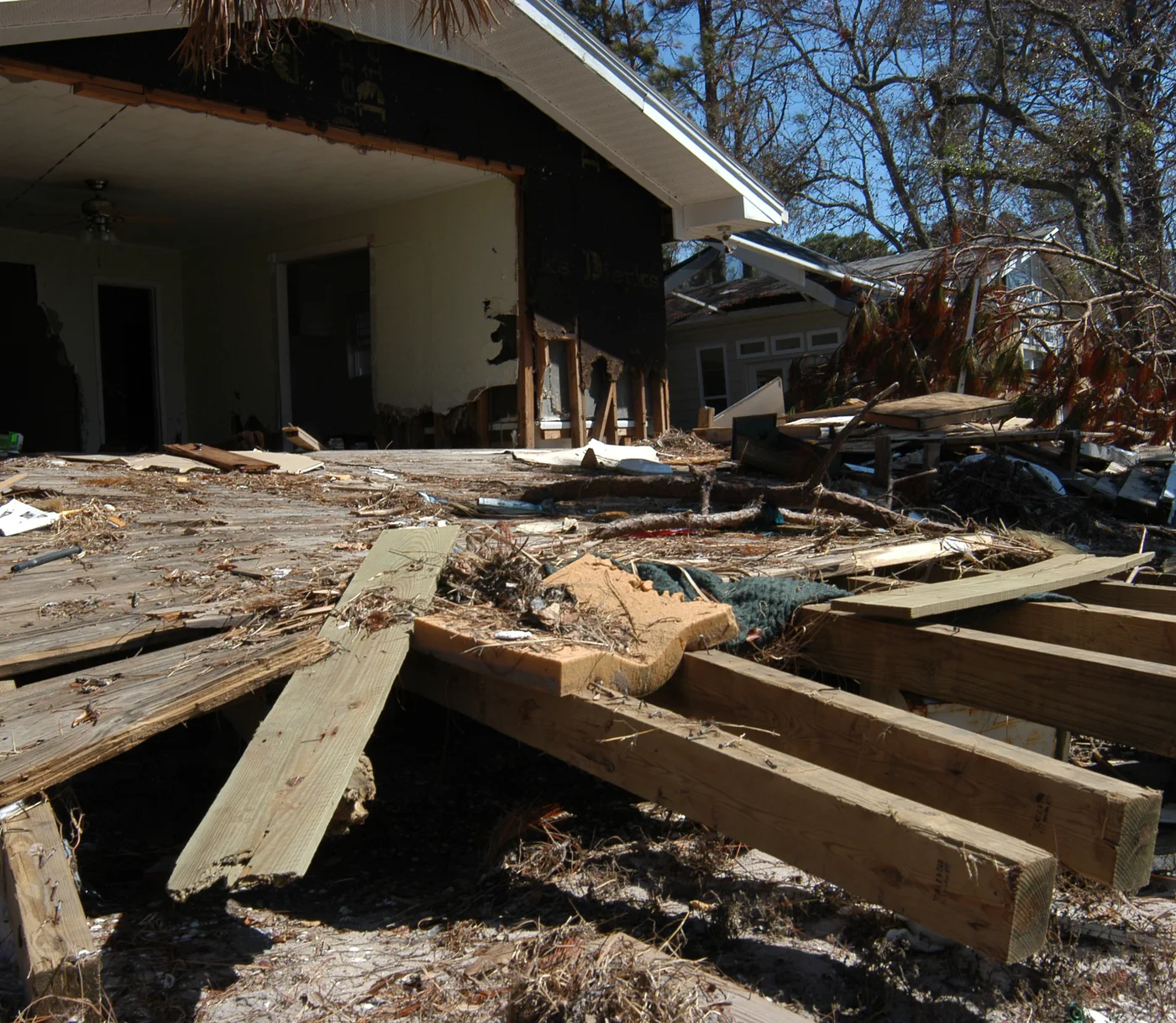 Storm-damaged home illustrating losses we document for Muncie claims