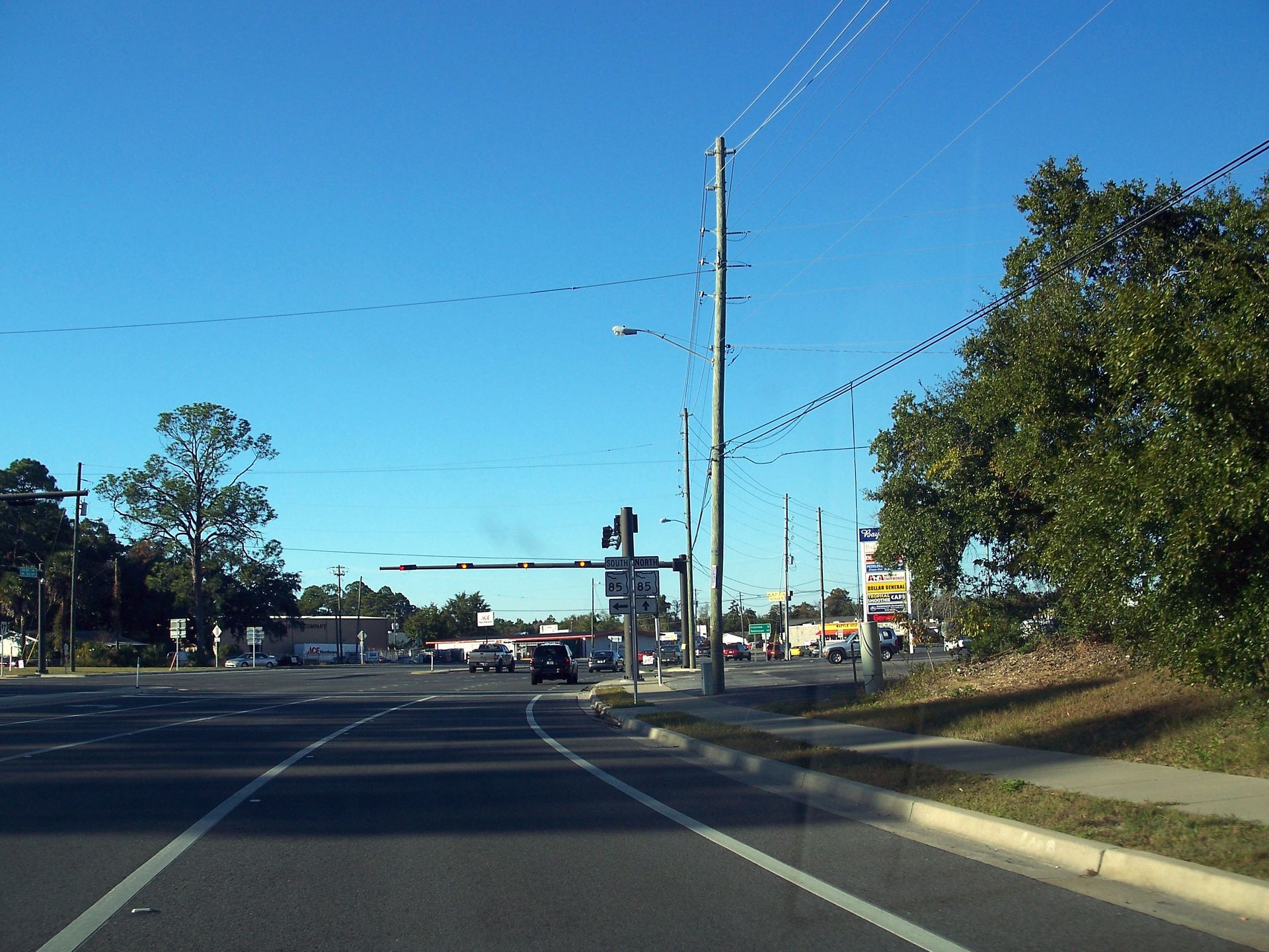 State Road 85 intersection in Niceville, Florida