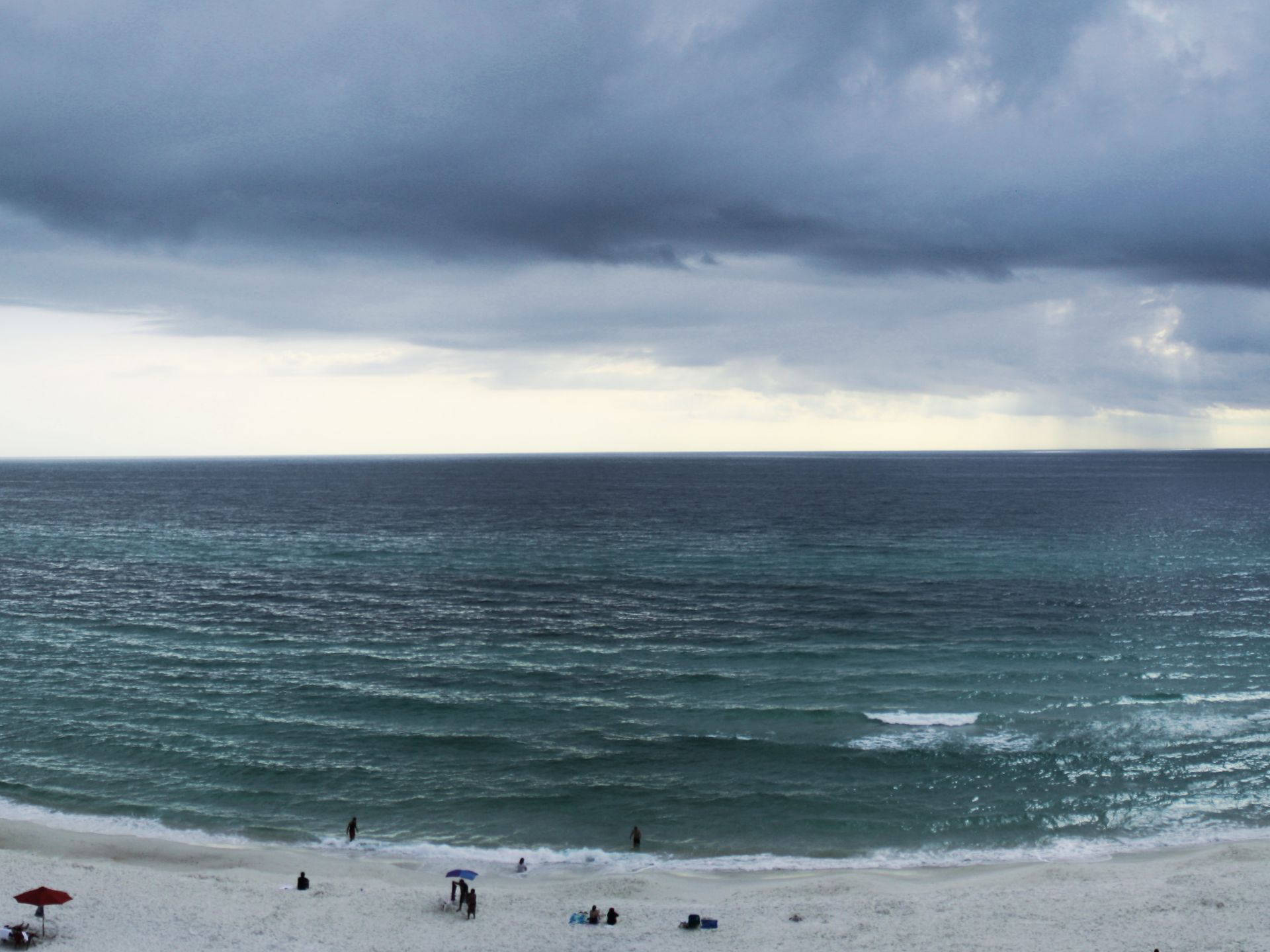 Panorama of the Gulf shoreline at Panama City Beach, Florida