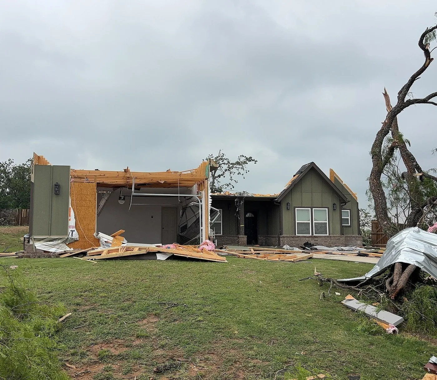 Storm-damaged property illustrating losses we document for Pearland claims