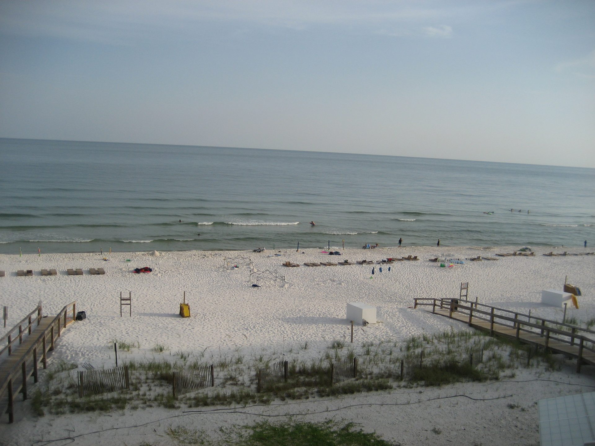 Beach and dunes with a boardwalk on Perdido Key