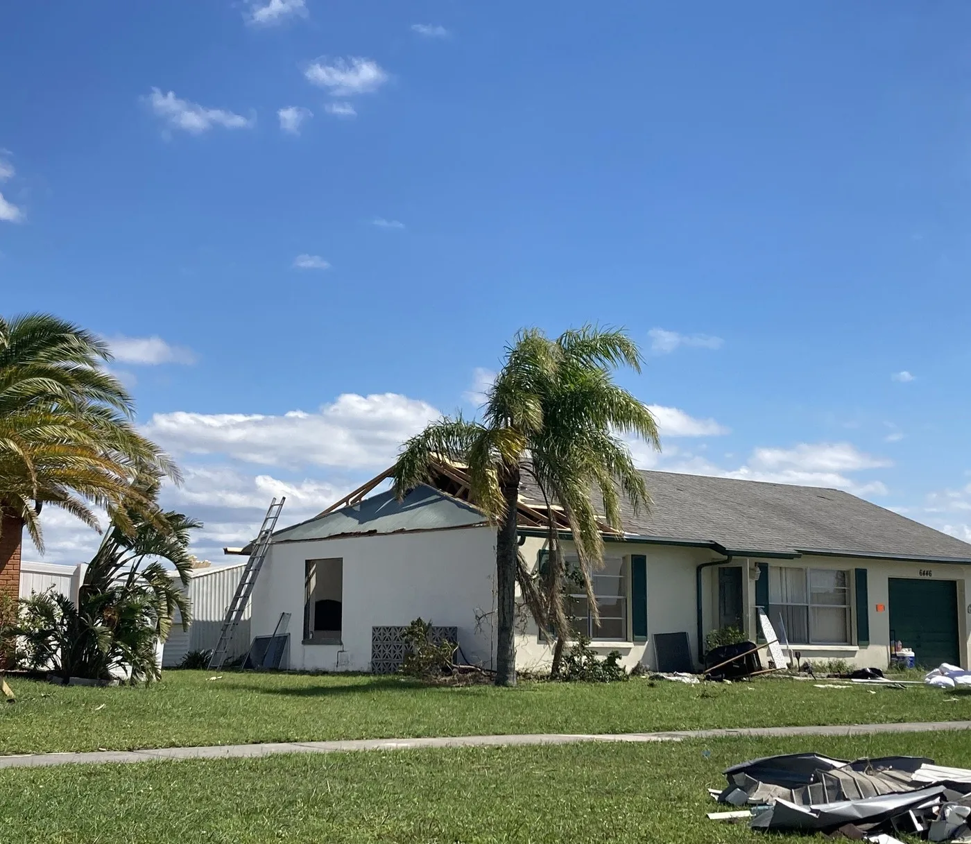 Storm-damaged property illustrating losses we document for Port Charlotte claims