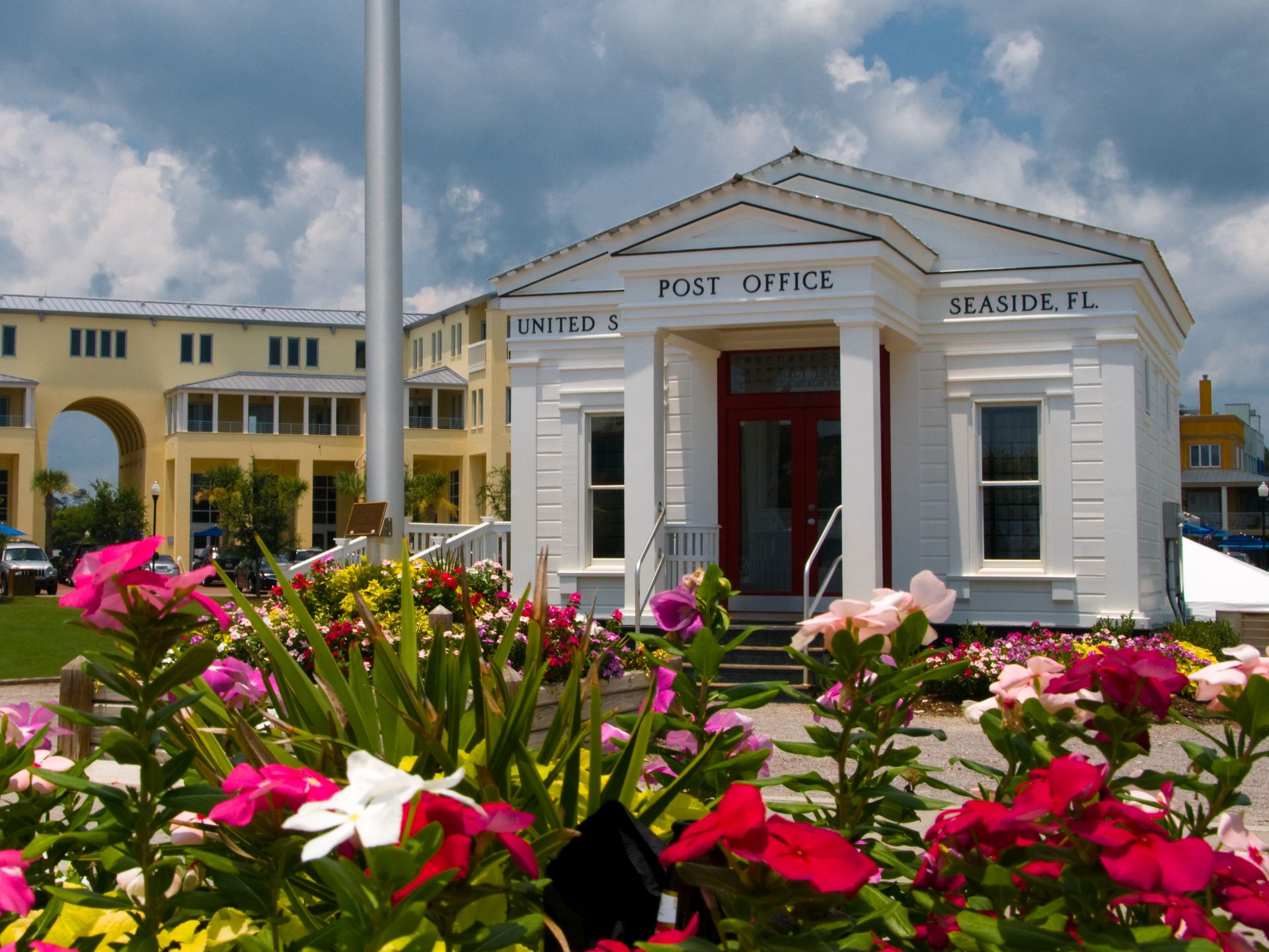 Seaside post office and gardens on Scenic Highway 30A, Florida