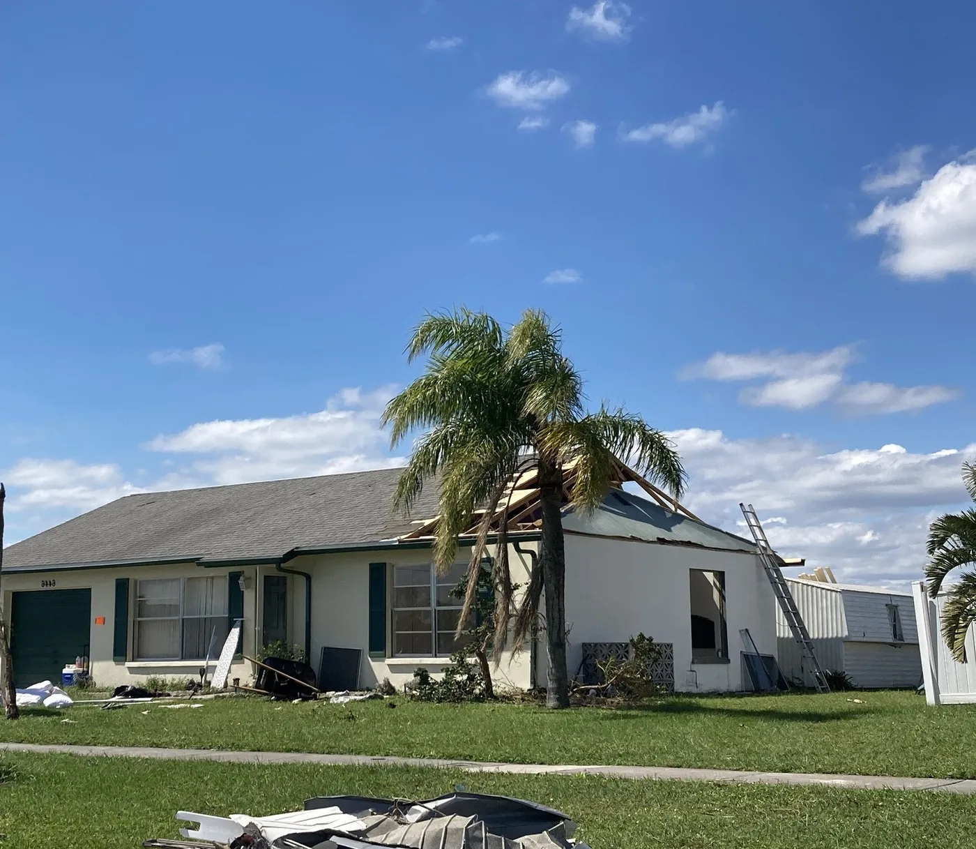 Storm-damaged property illustrating losses we document for St. Petersburg claims