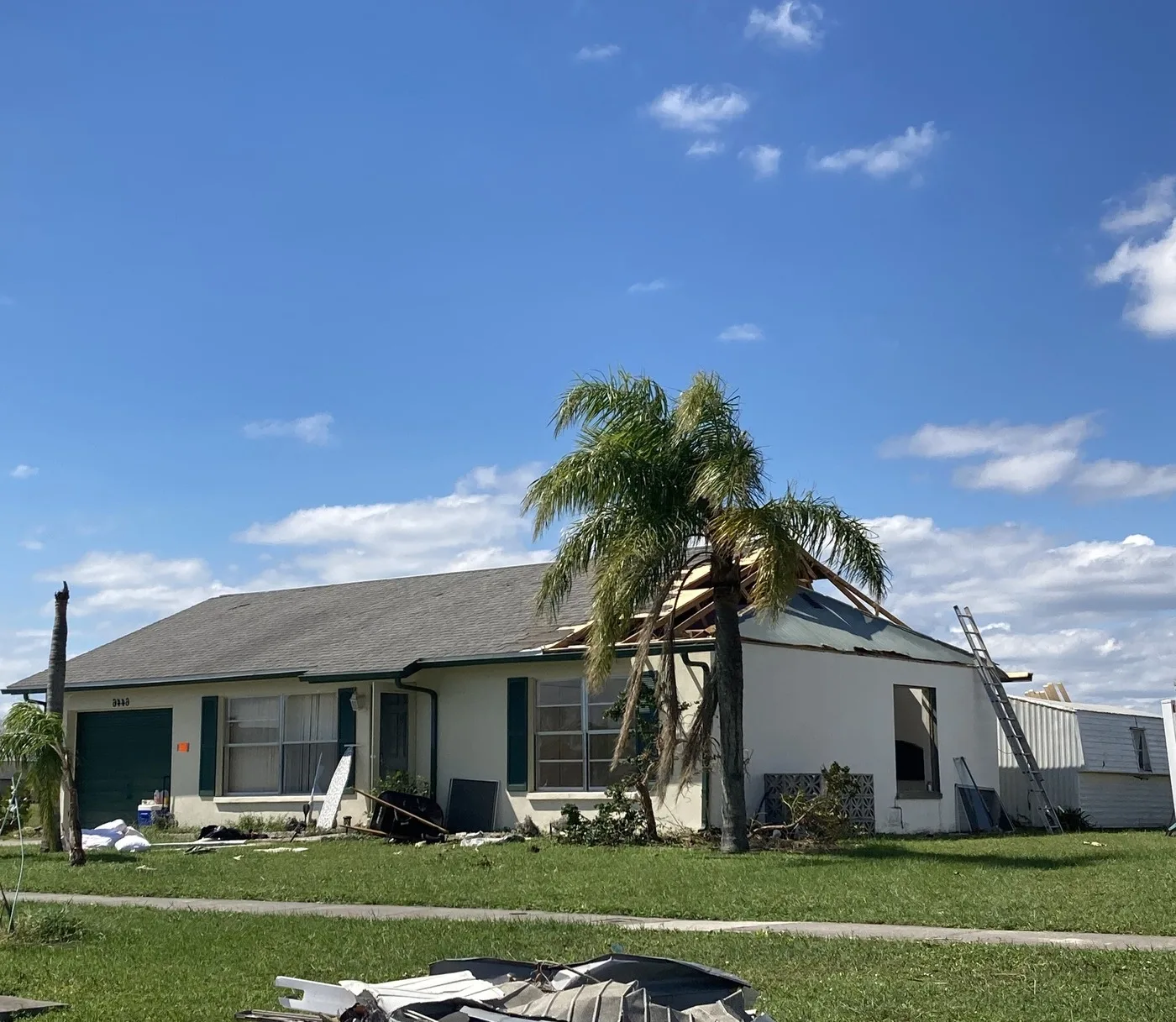 Storm-damaged property illustrating losses we document for Tallahassee claims