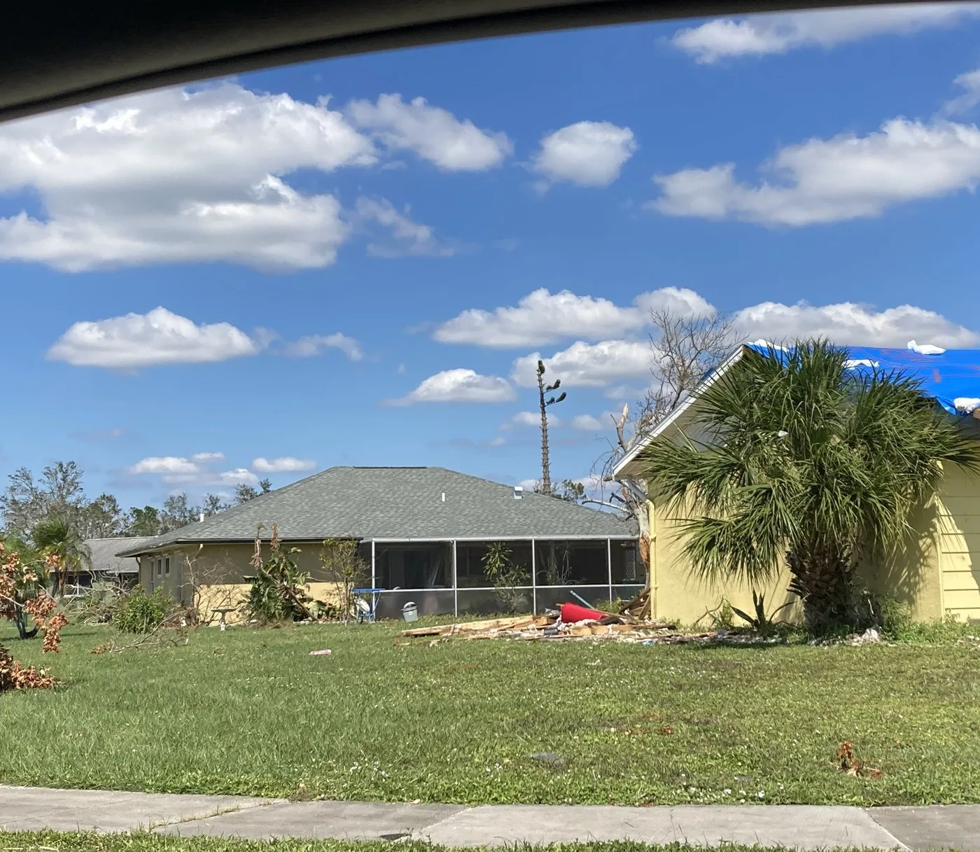 Storm-damaged property illustrating losses we document for Tyler claims