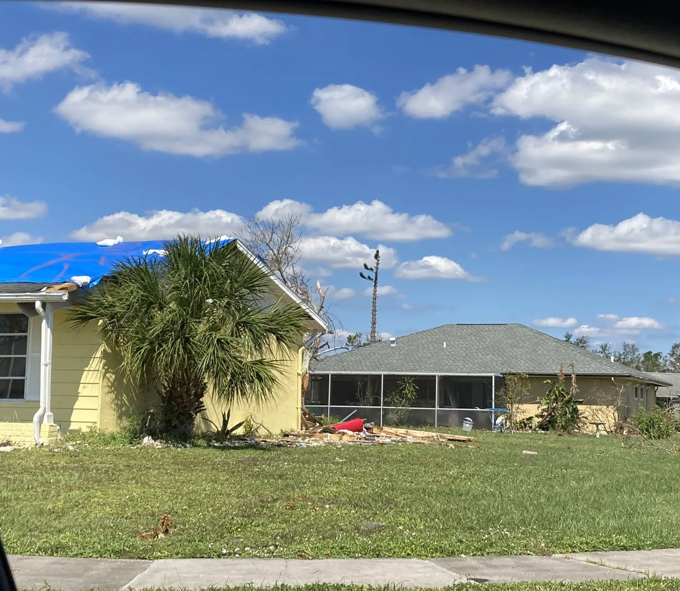 Storm-damaged home illustrating losses we document for Warner Robins claims