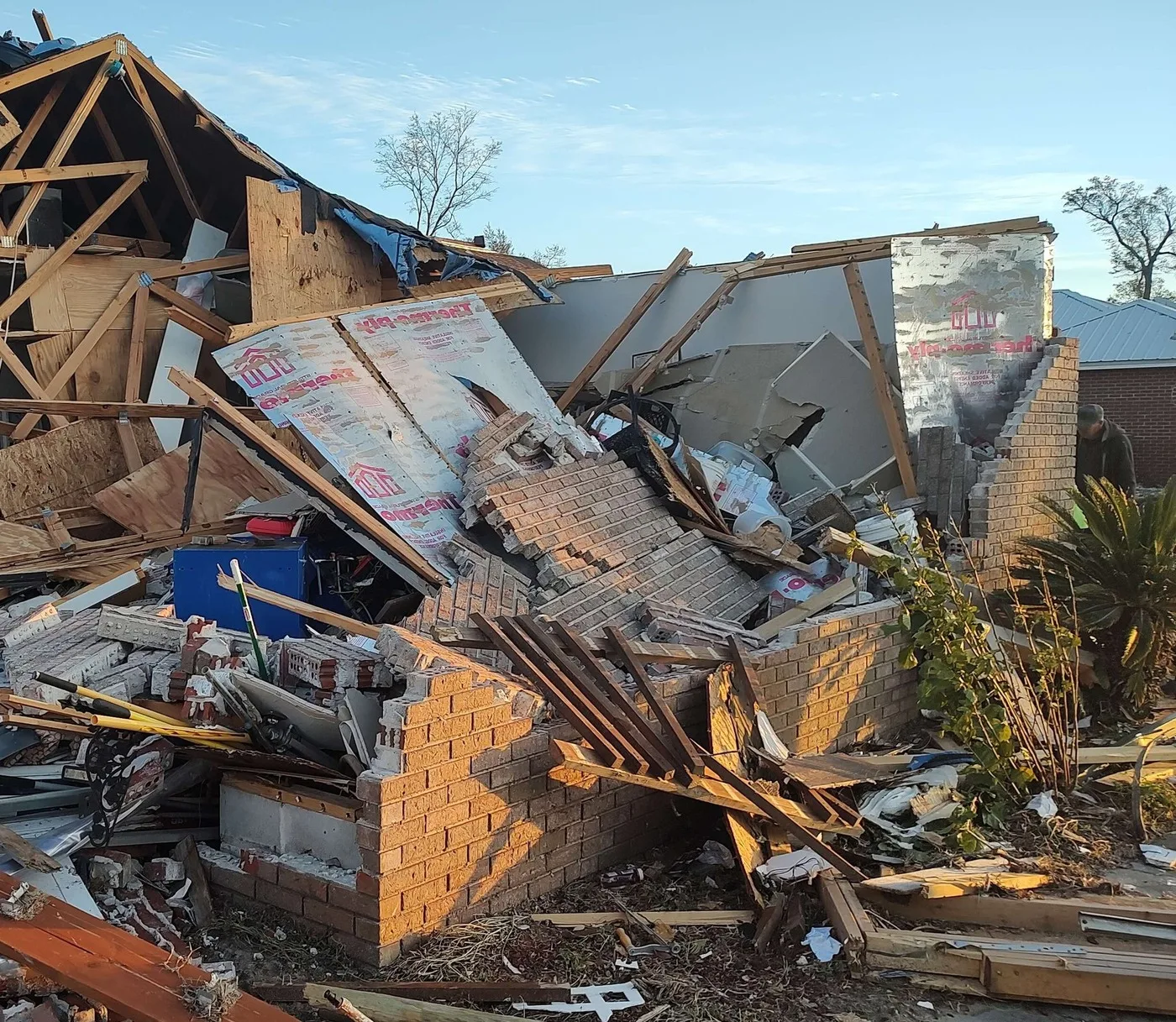 Storm-damaged home illustrating losses we document for Westerly claims